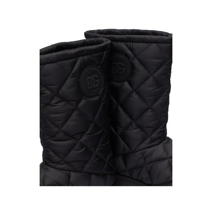 Dolce & Gabbana Schwarzer Nylon-Stiefel
