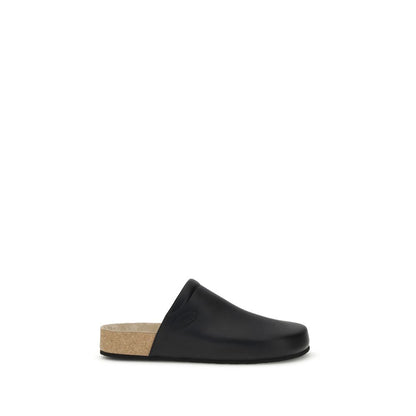 Balenciaga Leder-Pantoletten mit Kork-Innensohle