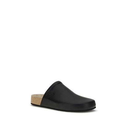 Balenciaga Leder-Pantoletten mit Kork-Innensohle