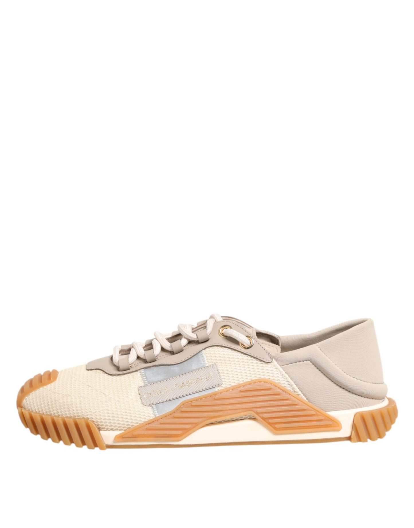Dolce & Gabbana Beige Lace Up Low Top NS1 Männer Turnschuhe Schuhe