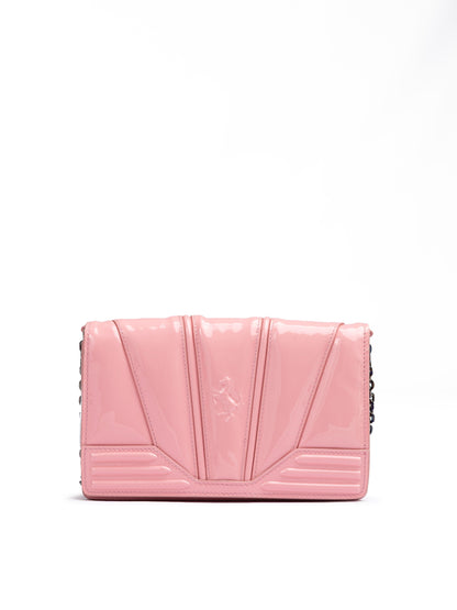 Ferrari Rosa GT Lackleder Tasche mit Kette