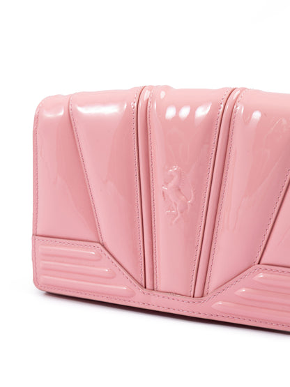 Ferrari Rosa GT Lackleder Tasche mit Kette