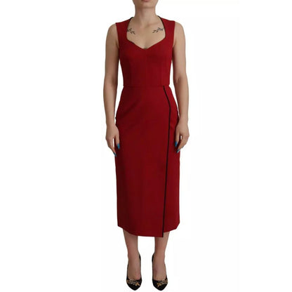 Dolce & Gabbana Rotes Viskosekleid