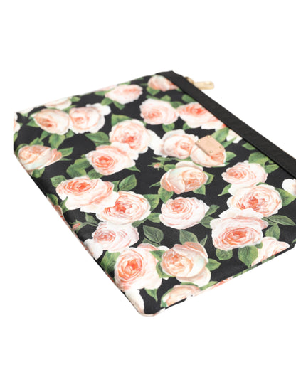 Dolce & Gabbana Multicolor Floral DG Plaque Clutch Frauen Pouch Borse Tasche