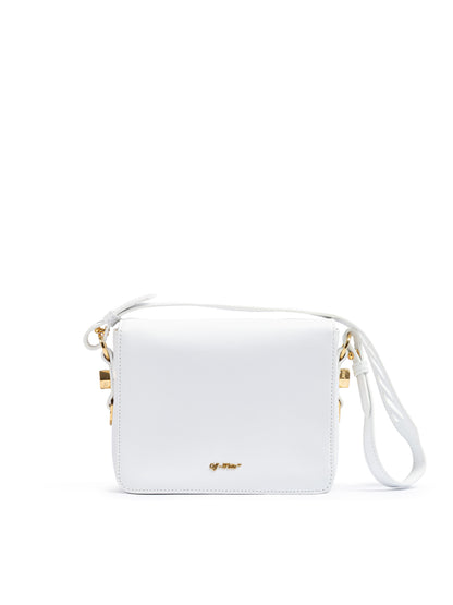 Off-White Weiß/Gold Metallic-Streifen Crossbody Tasche