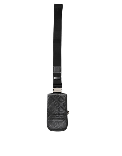 Dolce & Gabbana Grau DG Logo Mania Geldbörse Telefon Gürtel Taille Männer Borse Tasche