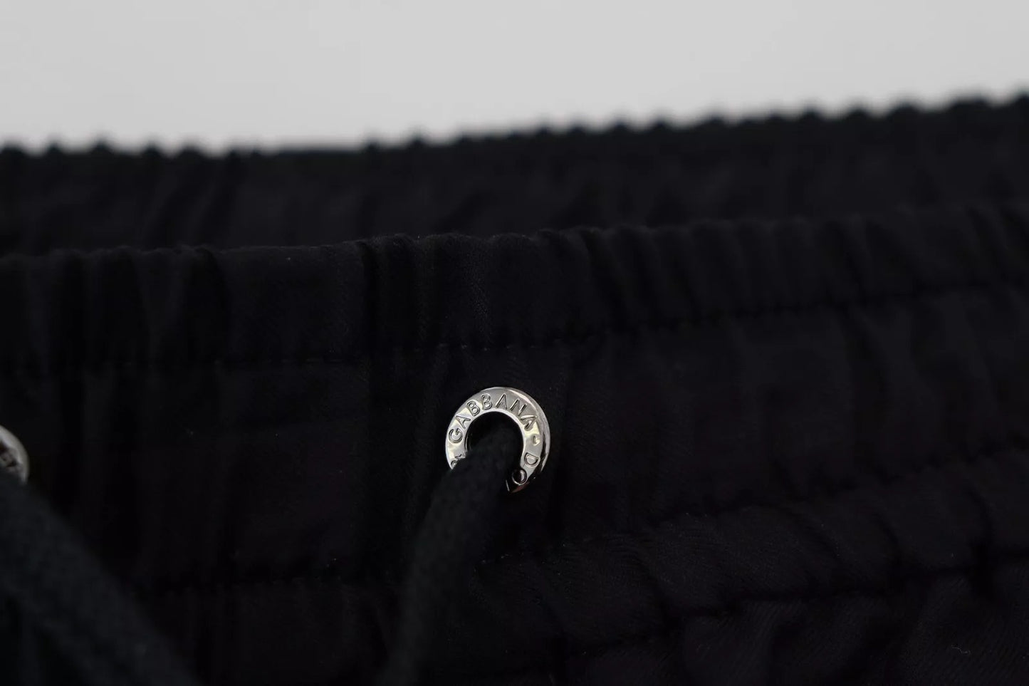 Dolce & Gabbana Schwarze Jogger-Hose aus Wolle
