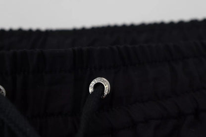 Dolce & Gabbana Schwarze Jogger-Hose aus Wolle