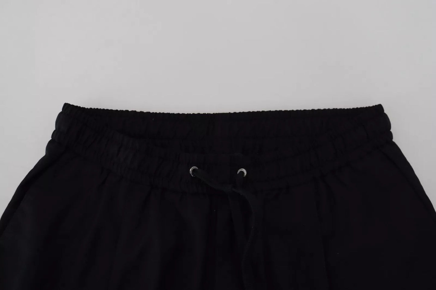 Dolce & Gabbana Schwarze Jogger-Hose aus Wolle