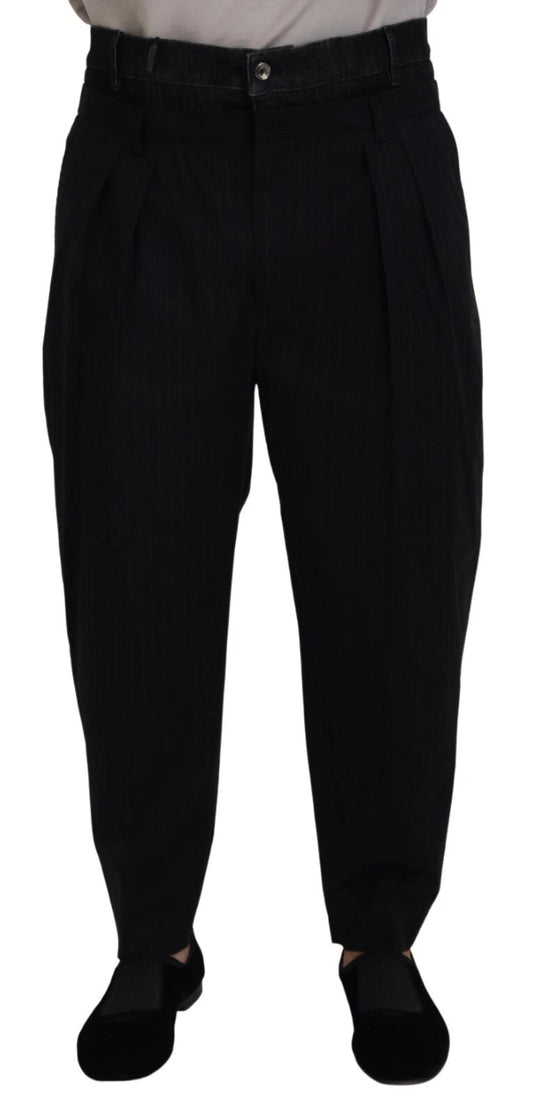 Dolce & Gabbana Schwarze CottonStretch Loose DenimTrouser Jeans