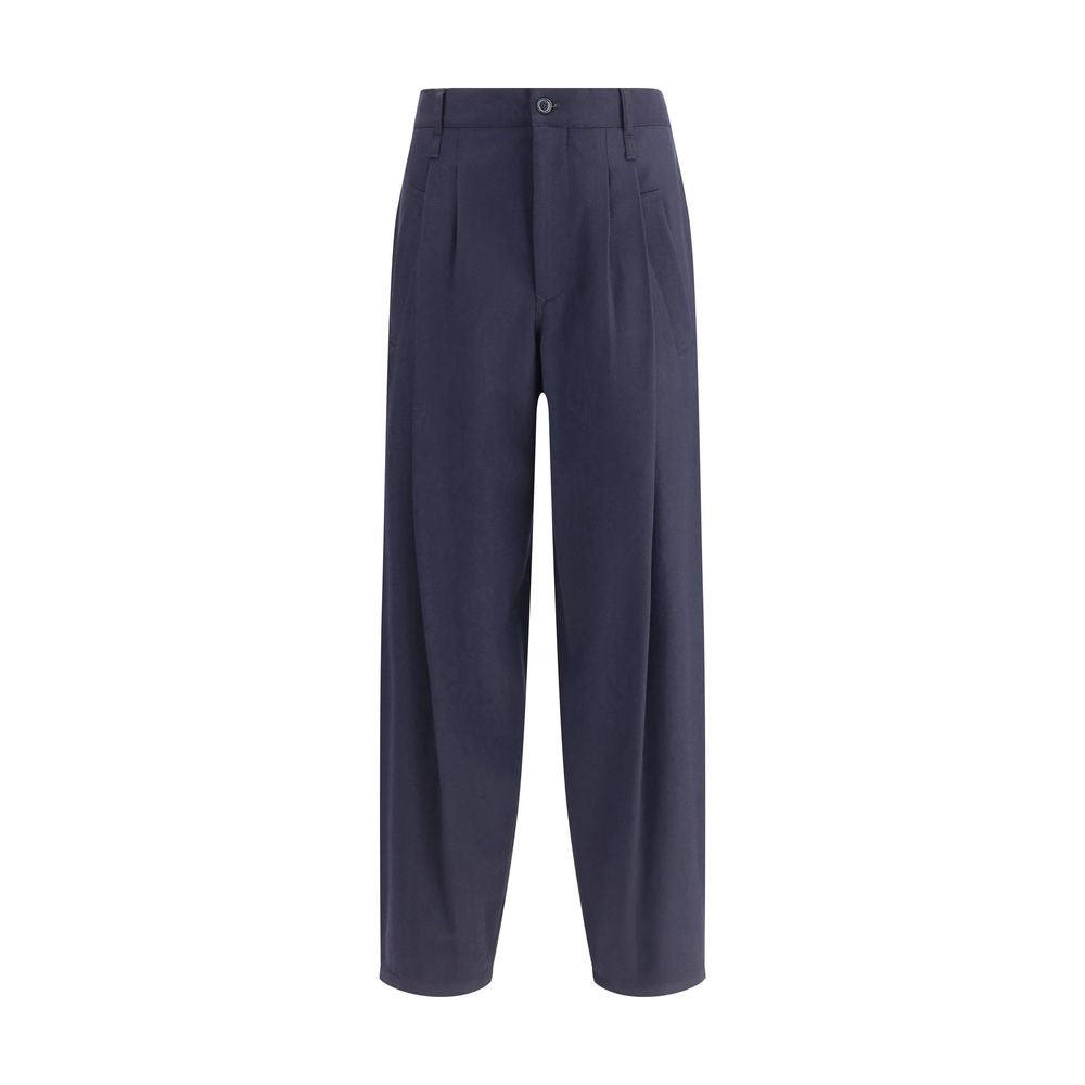 Giorgio Armani Leichte Wollstoffhose mit Abnähern