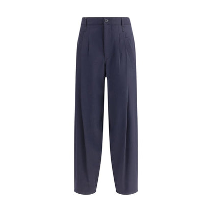 Giorgio Armani Leichte Wollstoffhose mit Abnähern