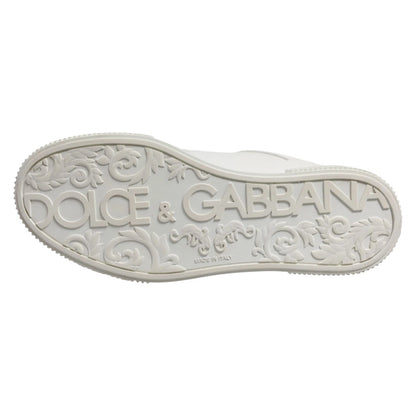 Dolce & Gabbana Weiß Miami Leder Low Top Männer Turnschuhe Schuhe