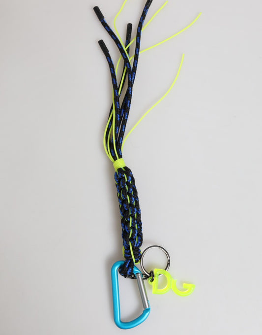 Dolce & Gabbana Multicolor Polyester Tape String DG Logo Schlüsselanhänger Schlüsselanhänger
