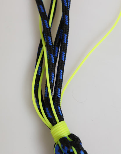 Dolce & Gabbana Multicolor Polyester Tape String DG Logo Schlüsselanhänger Schlüsselanhänger
