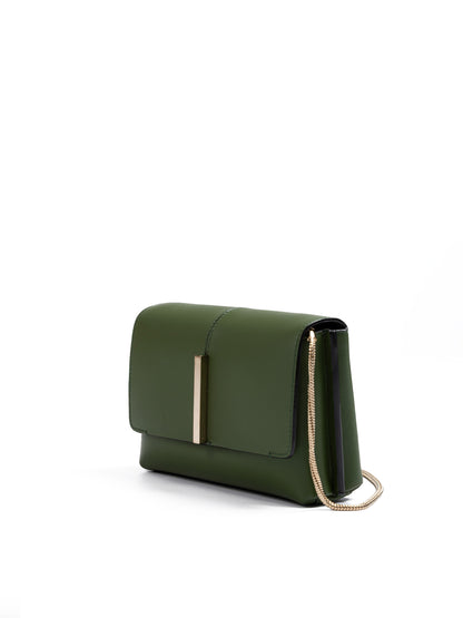 Giada Dunkelgrüne Leder Crossbody Tasche