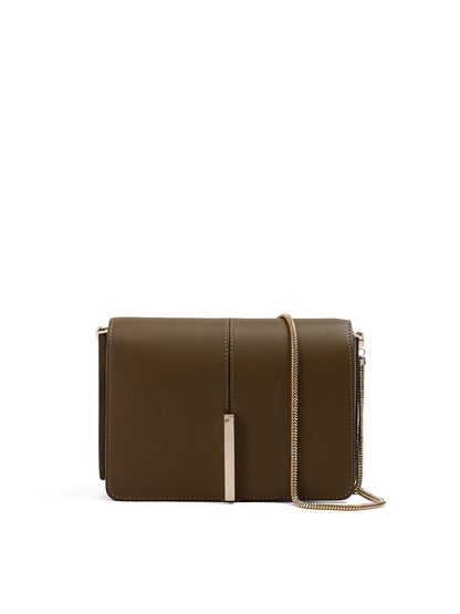 Giada Olivgrüne Leder Crossbody Tasche
