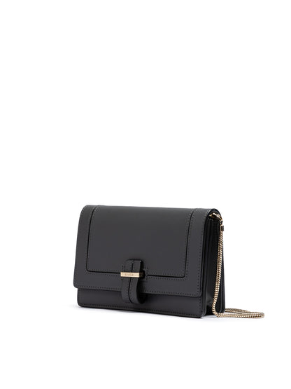 Giada Dunkelgraue Leder-Clutch-Tasche