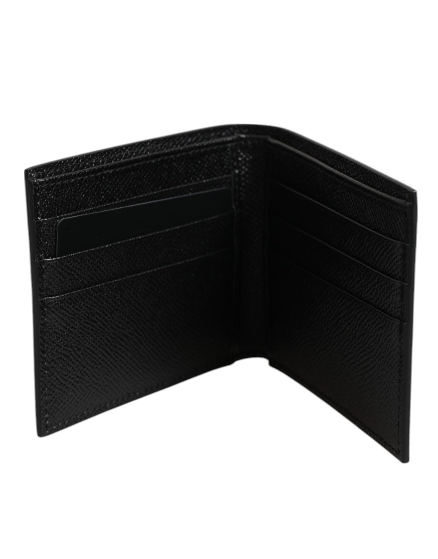 Dolce & Gabbana Weißes Leder DG Star Logo Bifold Kartenhalter Geldbörse