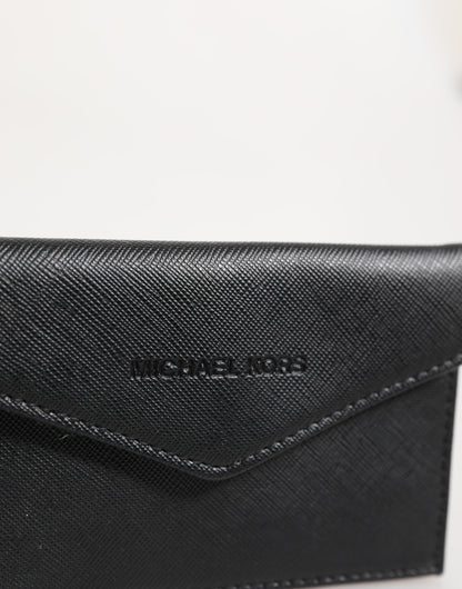 Michael Kors Schwarzes Saffiano-Leder Umschlaghalter Herren-Accessoire Brieftasche