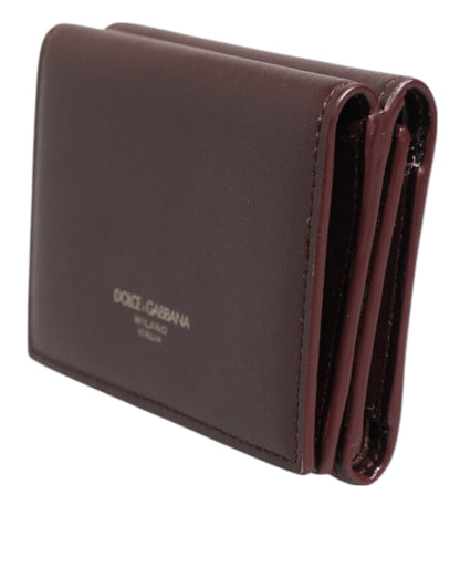 Dolce & Gabbana Leder mit Logo-Prägung Trifold Herren Karteninhaber Dunkelbraun