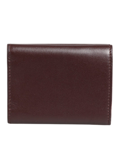 Dolce & Gabbana Leder mit Logo-Prägung Trifold Herren Karteninhaber Dunkelbraun