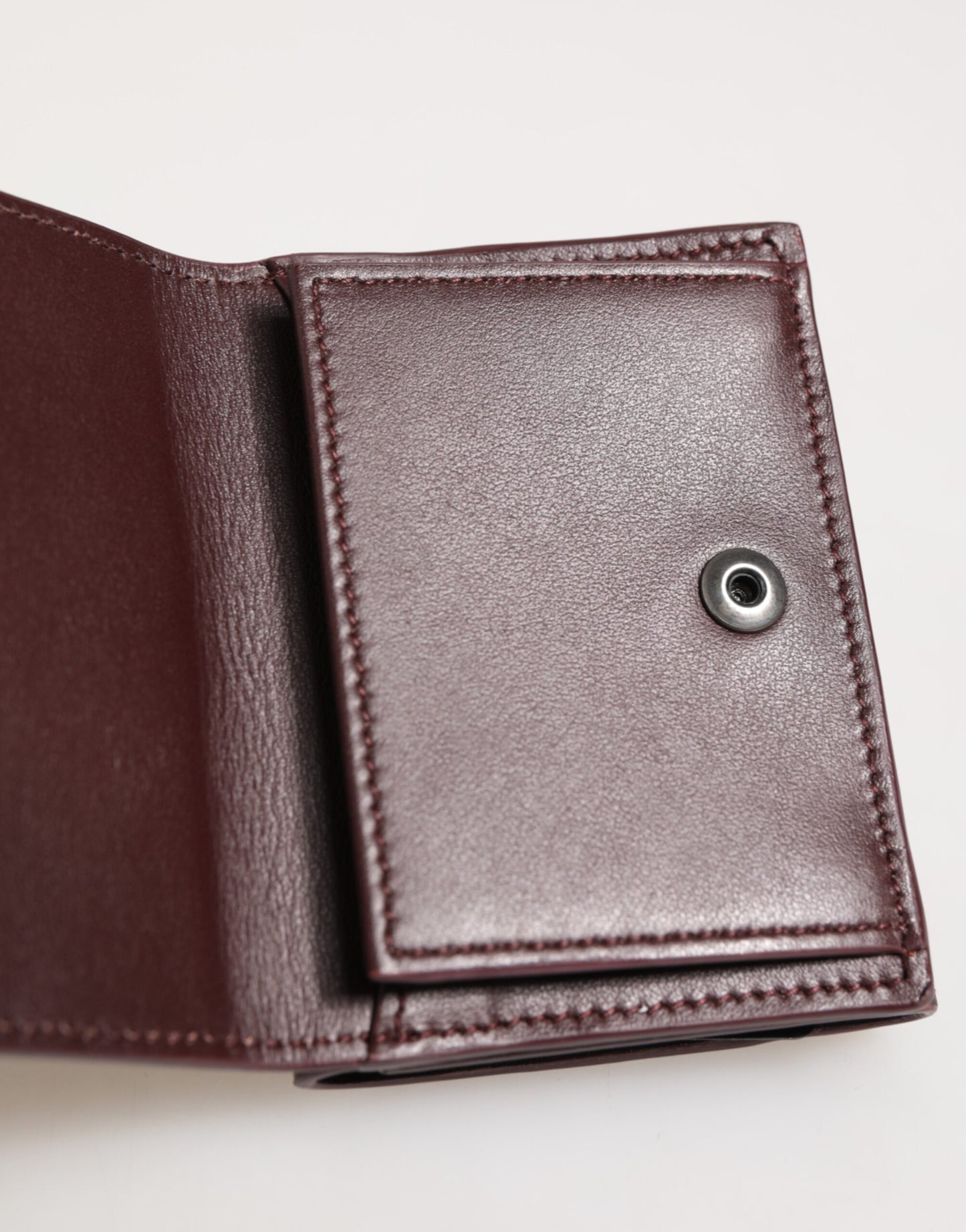 Dolce & Gabbana Leder mit Logo-Prägung Trifold Herren Karteninhaber Dunkelbraun