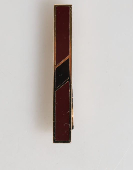 Dolce & Gabbana Multicolor Gold Tone Messing Herren Accessoire Krawattenklammer Bar