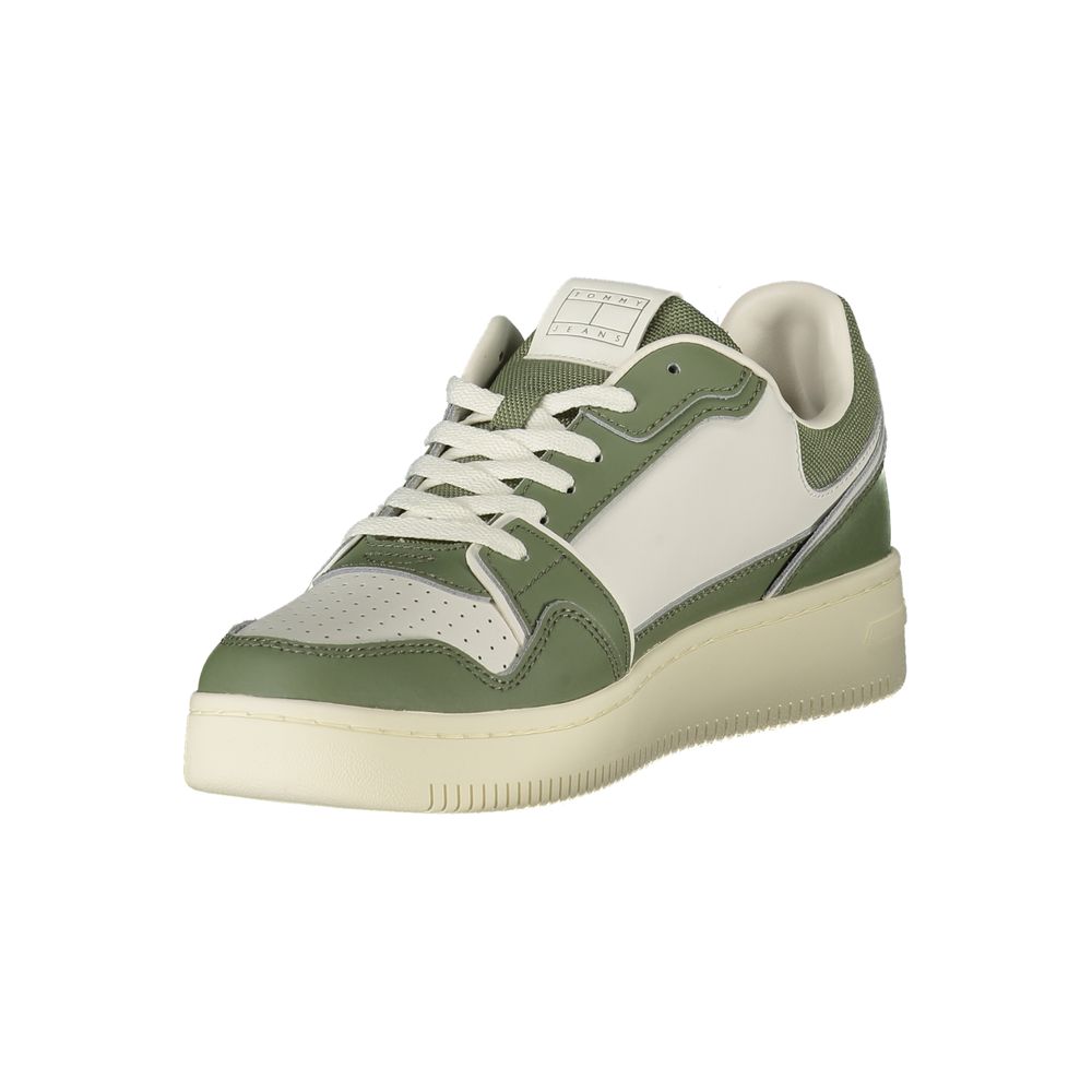 Tommy Hilfiger Grünes Leder Herren Sneaker