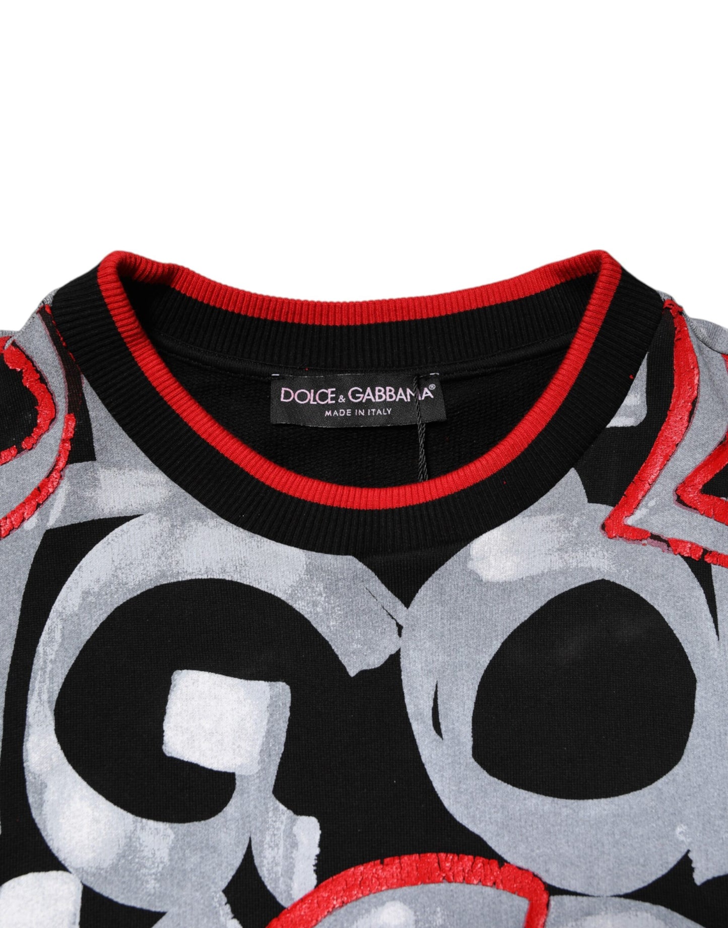 Dolce & Gabbana Multicolor Logo Monogramm Rundhalspullover