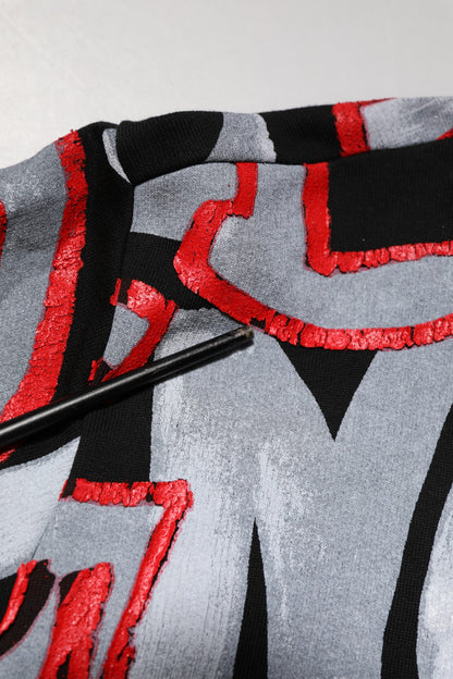 Dolce & Gabbana Multicolor Logo Monogramm Rundhalspullover