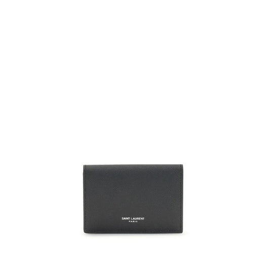 Saint Laurent Grain de poudre Leder Business Card Holder