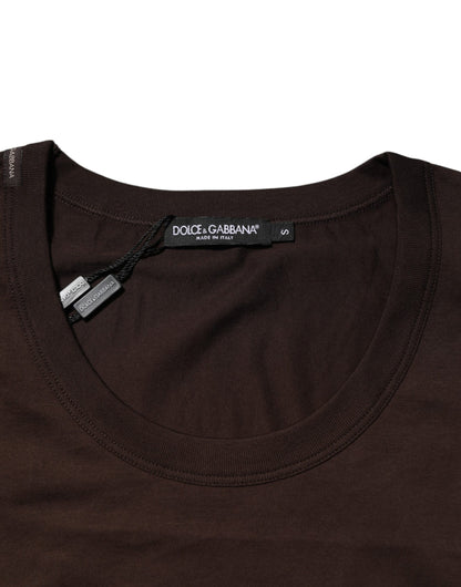 Dolce & Gabbana Braun Baumwolle ärmellose Unterwäsche Männer Tank Top