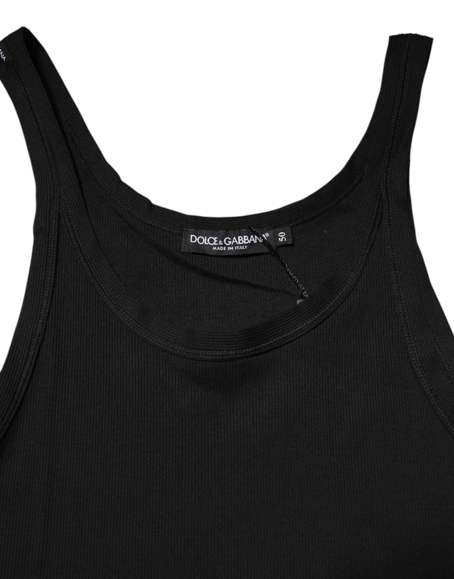 Dolce & Gabbana Schwarzes Tank ärmellose Unterwäsche Männer T-shirt