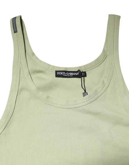 Dolce & Gabbana Hellgrünes Tank-T-Shirt ärmellos Männer Männer-T-Shirt