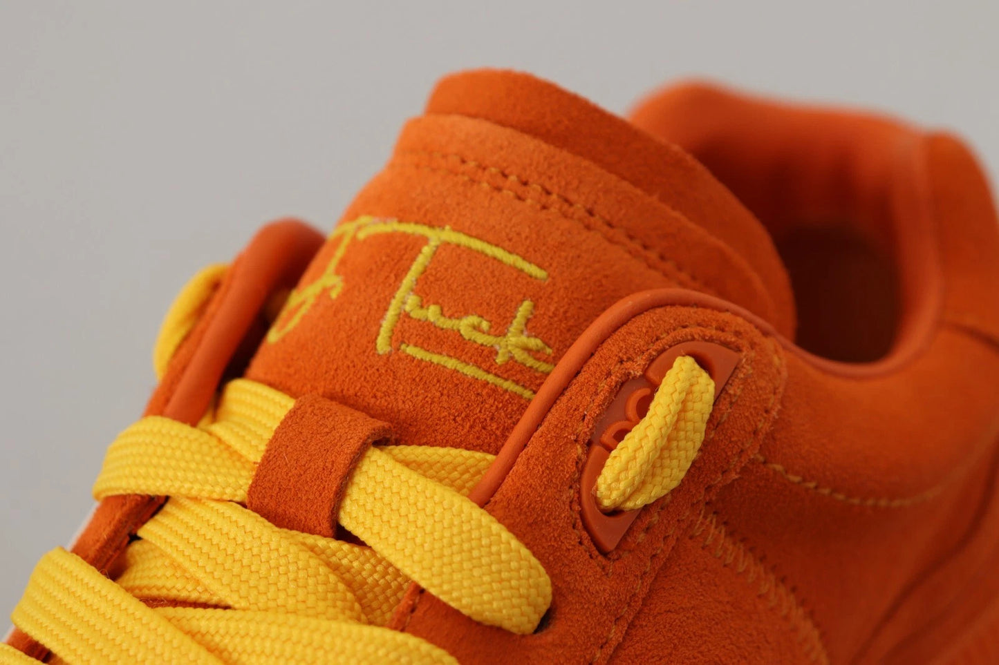 Dolce & Gabbana Orange Leder P.j. Tucker Männer Turnschuhe Schuhe