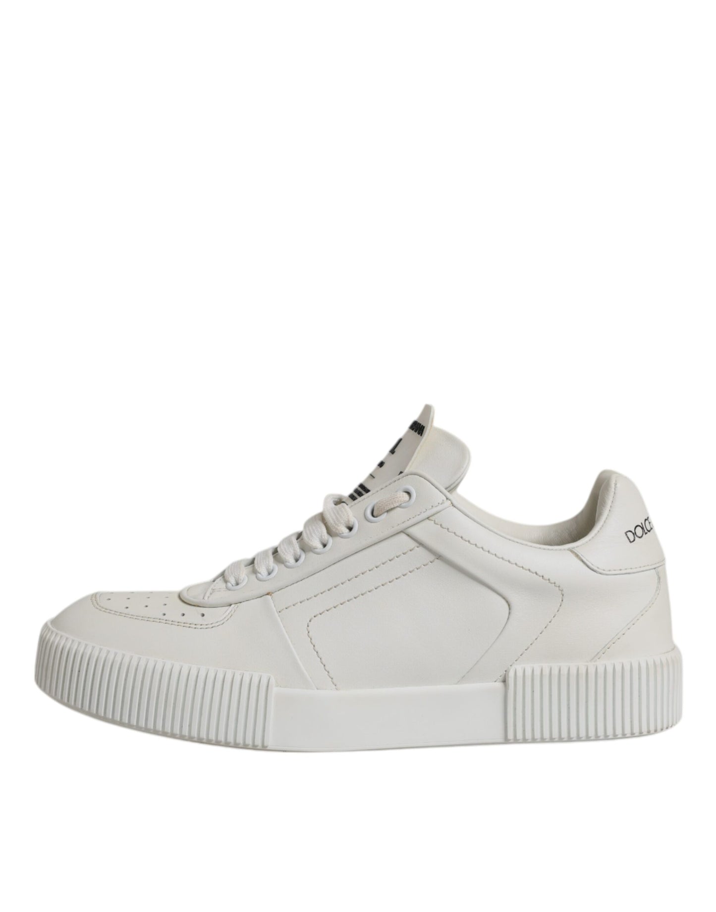 Dolce & Gabbana Weiß Miami Leder Low Top Turnschuhe Schuhe