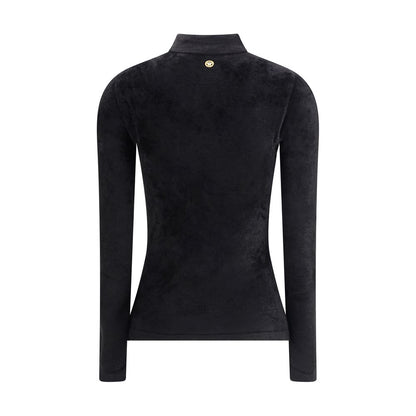Versace Chenille Top mit halbem Nacken