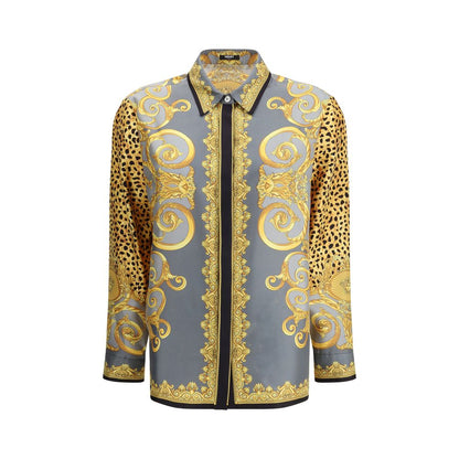 Versace Seidengeparden-Foulardhemd
