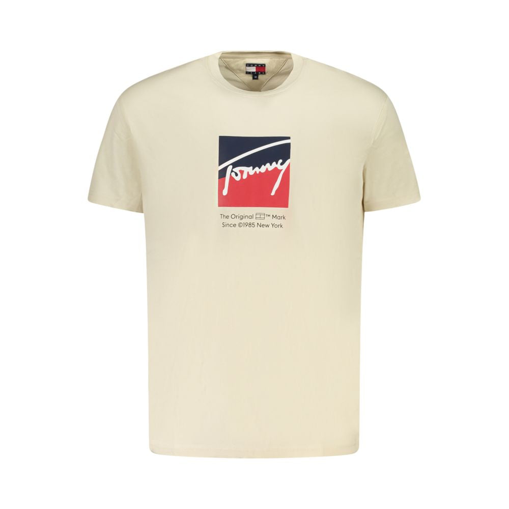 Tommy Hilfiger Beige Baumwolle Männer T-Shirt