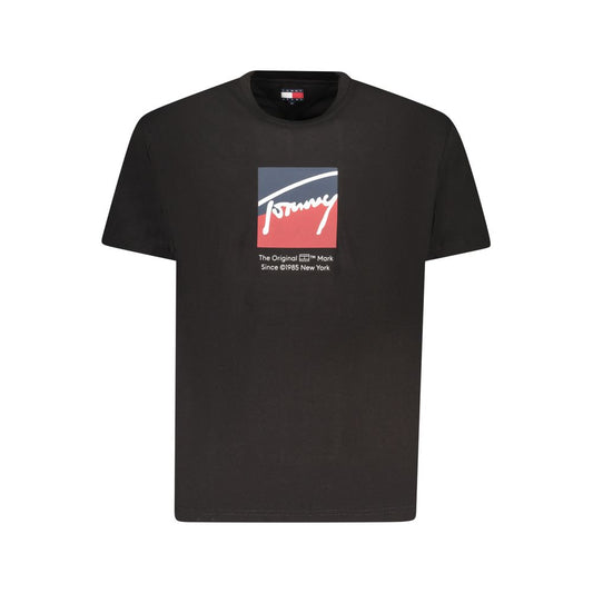 Tommy Hilfiger Schwarzes Baumwolle Männer T-Shirt