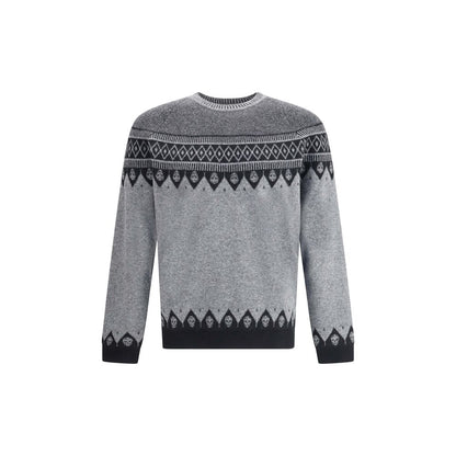 Alexander McQueen Jacquardmuster mit Totenköpfen Pullover