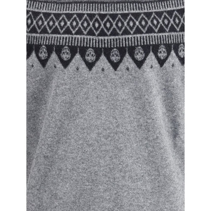 Alexander McQueen Jacquardmuster mit Totenköpfen Pullover