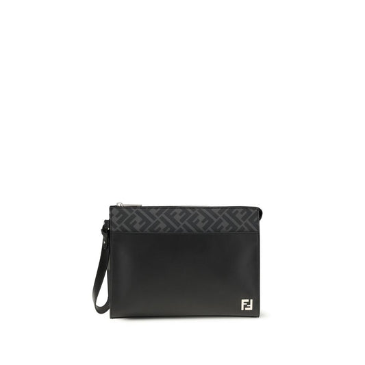 Fendi Leder FF Leinwand Tasche