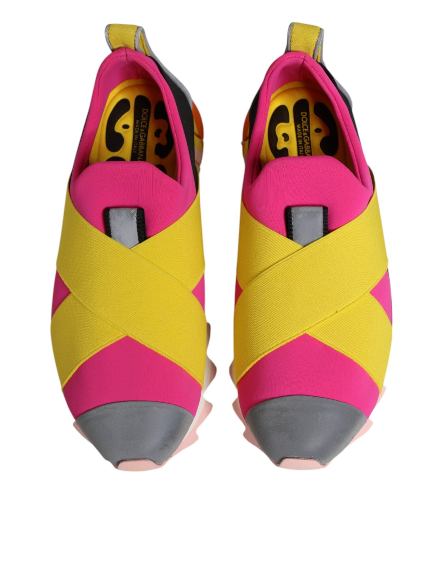 Dolce & Gabbana Multicolor Neopren Elastic Ibiza Turnschuhe Schuhe