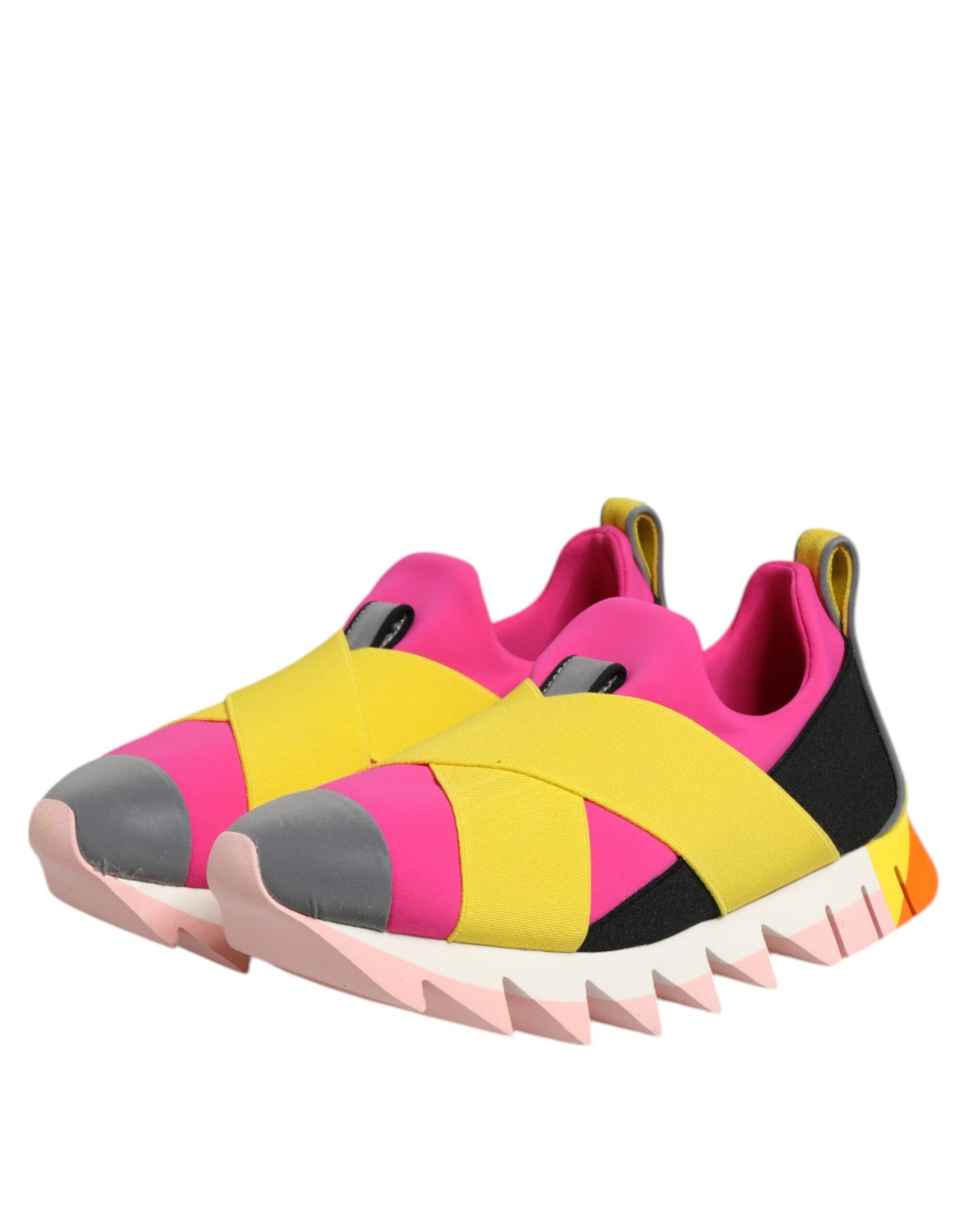 Dolce & Gabbana Multicolor Neopren Elastic Ibiza Turnschuhe Schuhe
