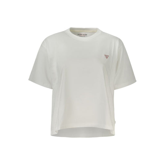 Guess Jeans Weißes T-Shirt aus Baumwolle für Frauen