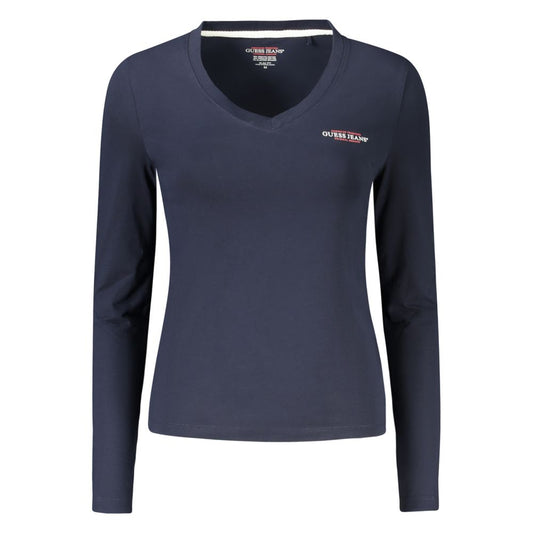 Guess Jeans T-Shirt aus blauer Baumwolle für Frauen