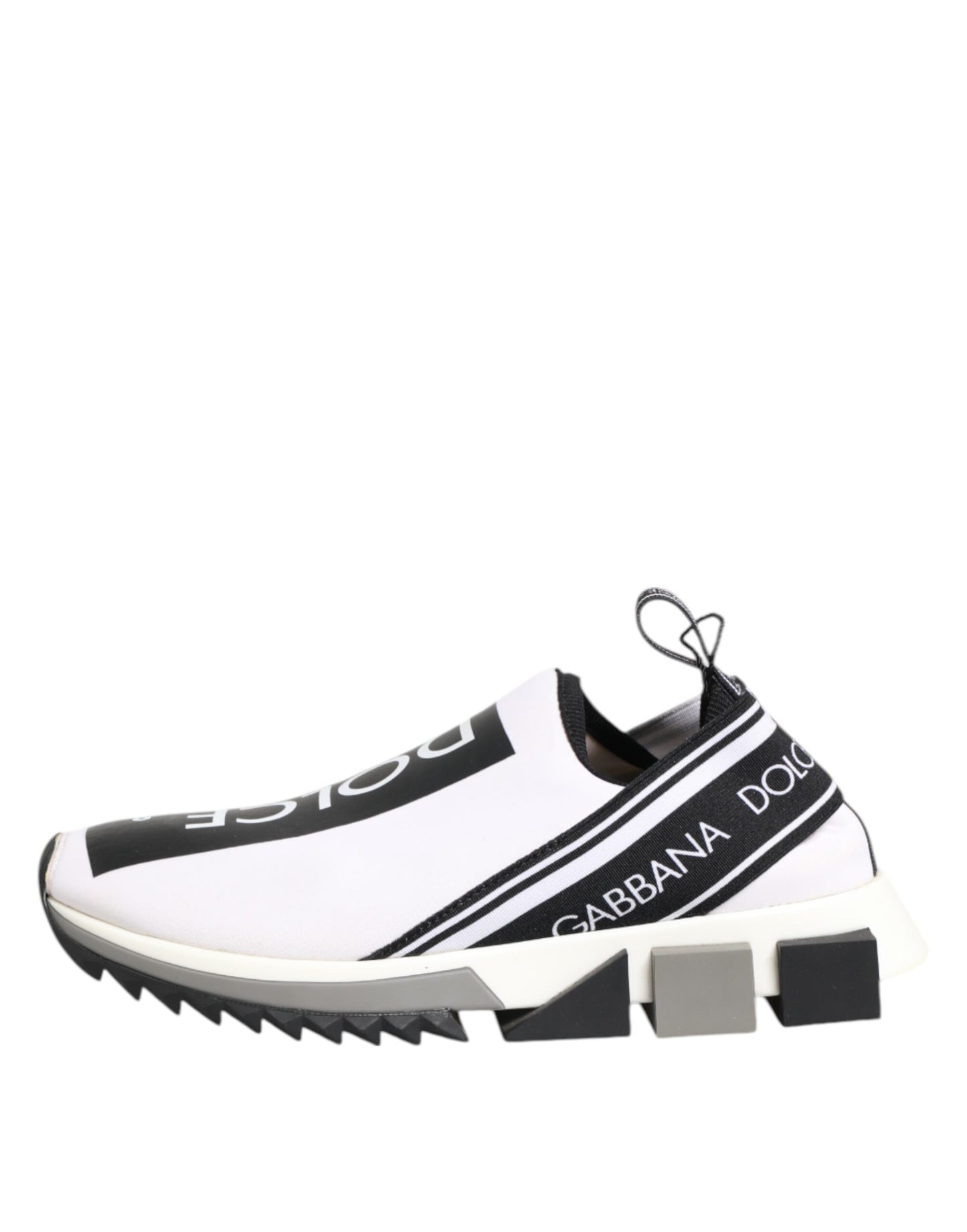 Dolce & Gabbana Schwarz Weiß Slip On Sorrento Sneakers Schuhe