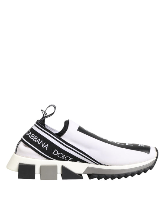 Dolce & Gabbana Schwarz Weiß Slip On Sorrento Sneakers Schuhe